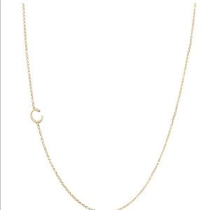 Gold initial necklace